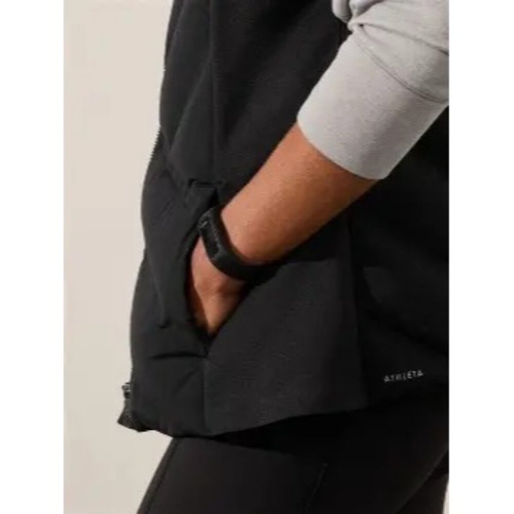 Athleta Inlet Puffer Vest Black Large - Picture 2 of 9